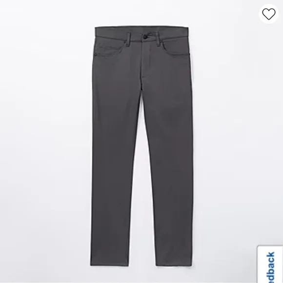 Nwt Stylus 5 Pocket Mens Slim Fit Flat Front Pants in charcoal smoke - Picture 3 of 4